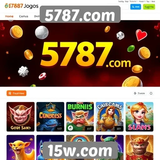 Diversidade de jogos disponíveis no 5787.com